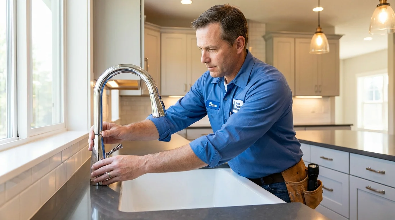 Kitchen faucet installation by Johns Plumbing LLC in Grimes